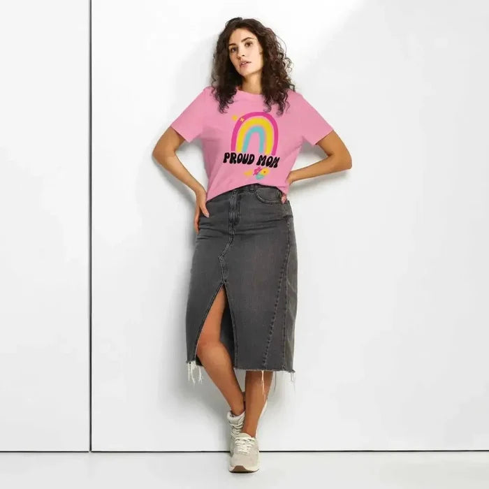 Proud Mom Women’s organic ribbed neck t-shirt - FloofChonk