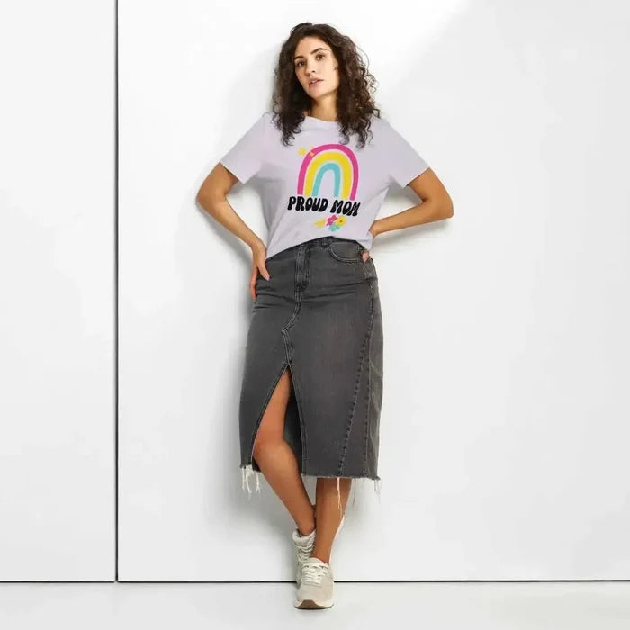 Proud Mom Women’s organic ribbed neck t-shirt - FloofChonk