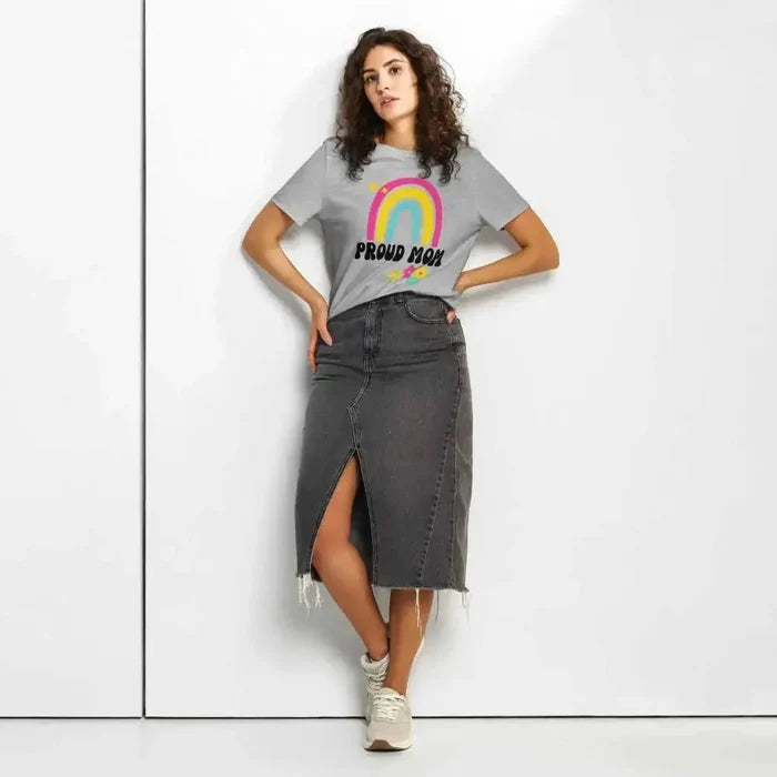 Proud Mom Women’s organic ribbed neck t-shirt - FloofChonk