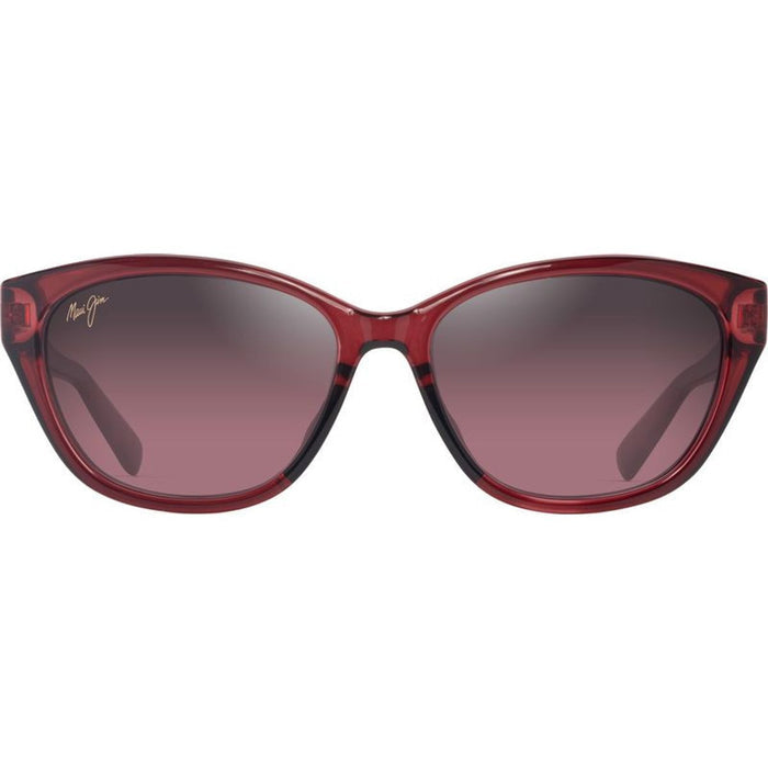 Punono, Shiny Transparent Burgundy/Maui Rose Polarised Glass Lenses