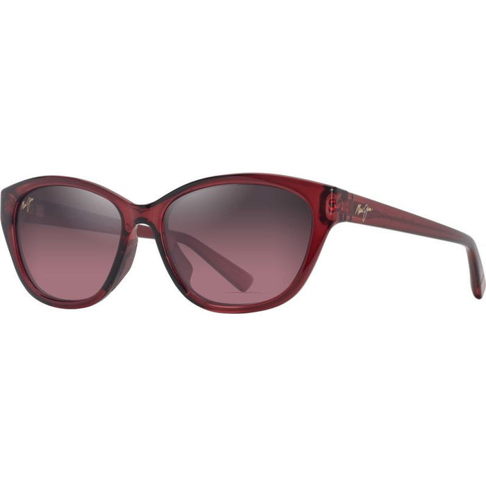 Punono, Shiny Transparent Burgundy/Maui Rose Polarised Glass Lenses
