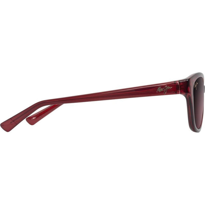 Punono, Shiny Transparent Burgundy/Maui Rose Polarised Glass Lenses
