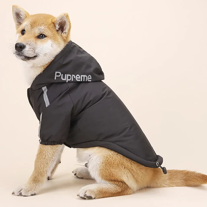 Pupreme X Dog Face Reflective Hooded Anti-Anxiety Rain Jacket
