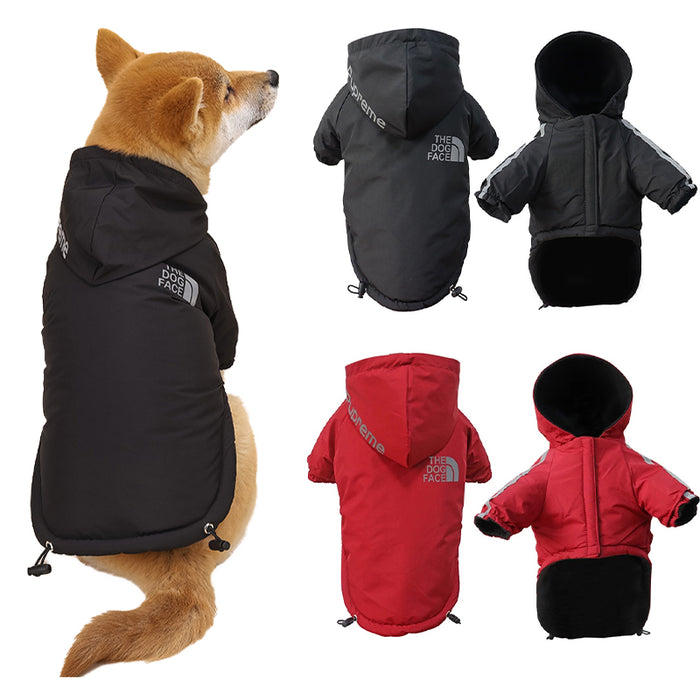 Pupreme X Dog Face Reflective Hooded Anti-Anxiety Rain Jacket