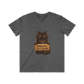 Radical Left Scum Cat Tee — Funny Political Cat V - Neck Shirt - FloofChonk