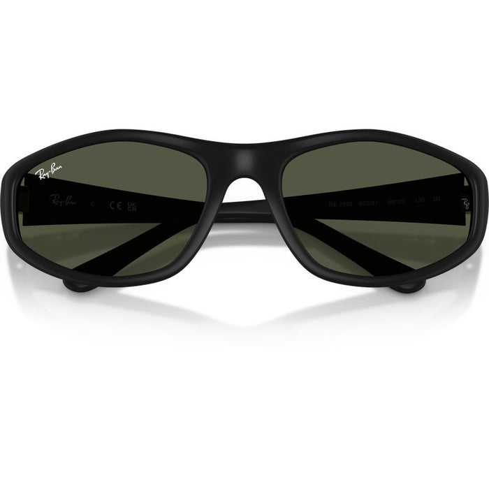 Ray-Ban RB2228 Rubber Black Green Glass Front2