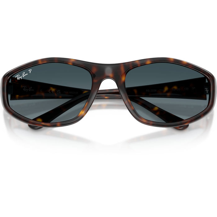 Ray-Ban RB2228 Havana Blue Gradient Polarised Glass Front2
