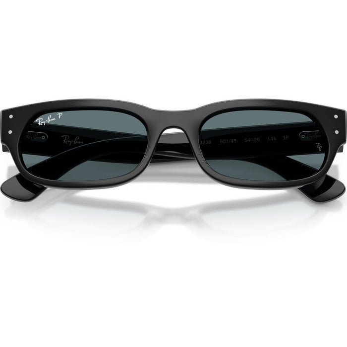 Ray-Ban RB2236 Black Black Polarised Glass Front2