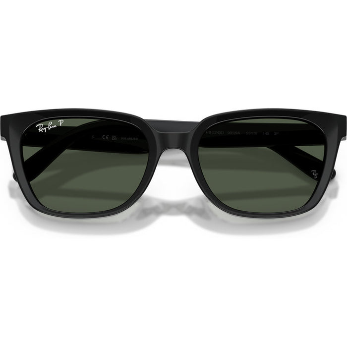 Ray-Ban RB2243D Black Dark Green Polarised Front2