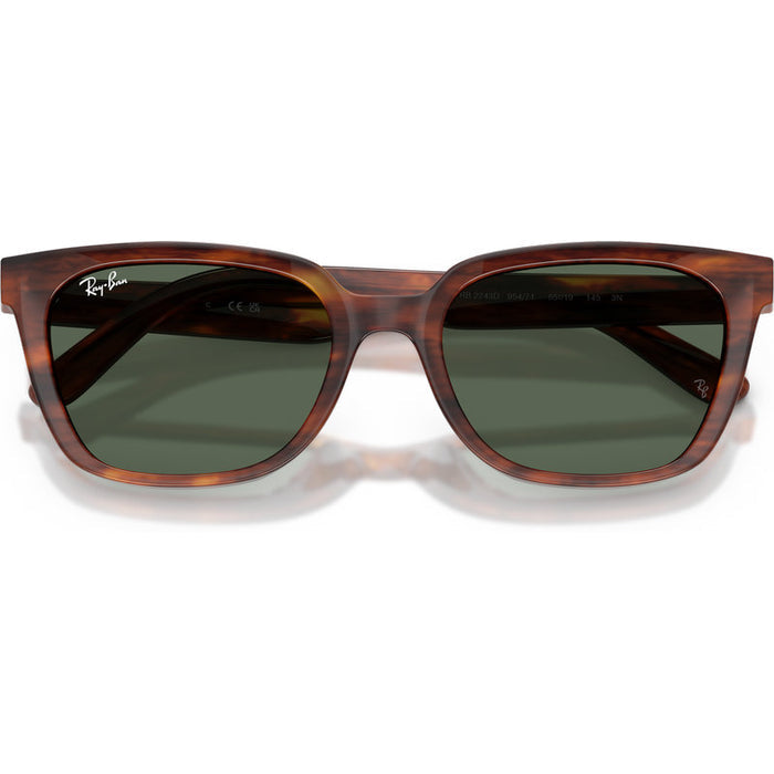 Ray-Ban RB2243D Striped Havana Dark Green Front2