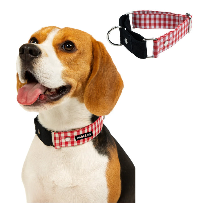 Red Gingham Martingale Collar (1.5 inch width)