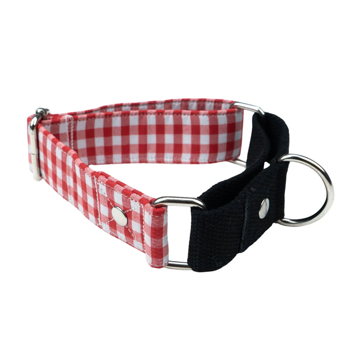 Red Gingham Martingale Collar (1.5 inch width)