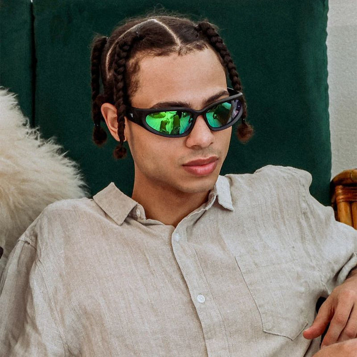 Reefer, Black/Green Mirror Polarised Lenses