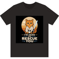 Rescue Kitty Lightsaber T‑Shirt — “I’m Here To Rescue You” Cat Jedi Tee - FloofChonk