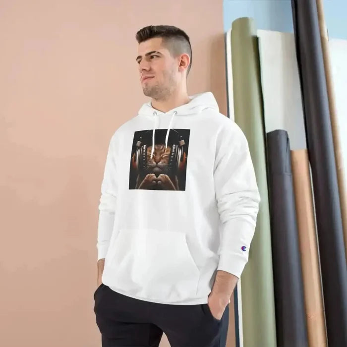 Retro Cat Lover Champion Hoodie - Now That's What I Call Cat Volume 1 - FloofChonk