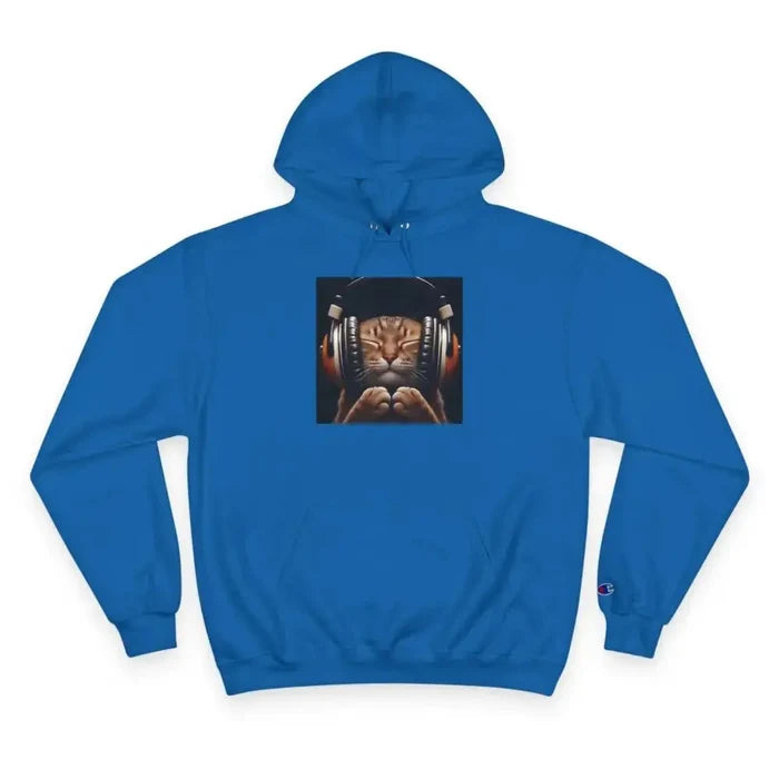 Retro Cat Lover Champion Hoodie - Now That's What I Call Cat Volume 1 - FloofChonk