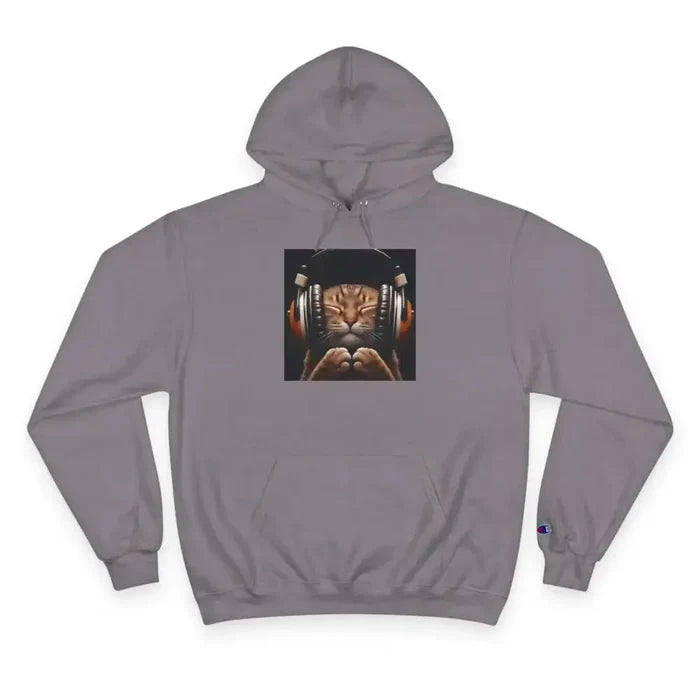 Retro Cat Lover Champion Hoodie - Now That's What I Call Cat Volume 1 - FloofChonk