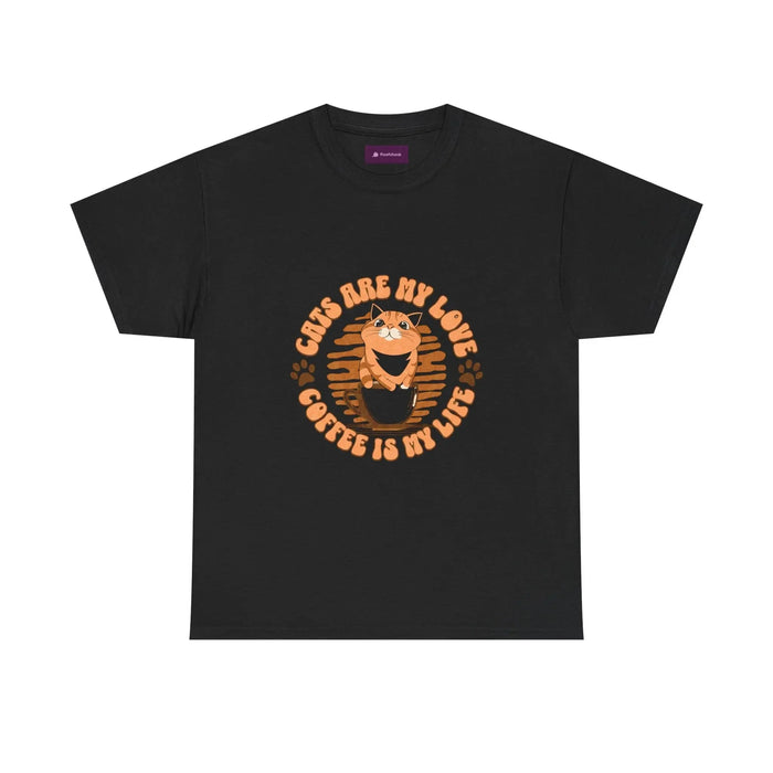 Retro Coffee Tee, Funny Cat Lover Shirt - FloofChonk