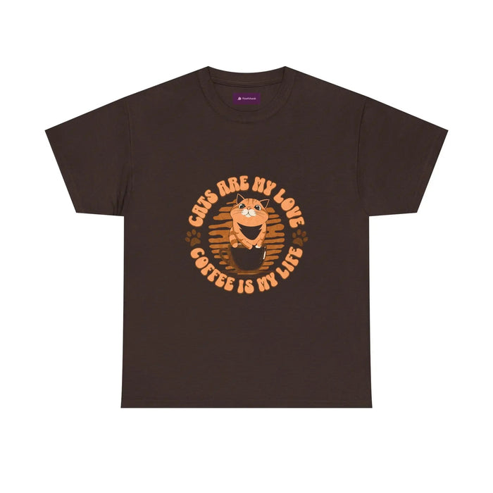 Retro Coffee Tee, Funny Cat Lover Shirt - FloofChonk