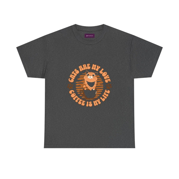 Retro Coffee Tee, Funny Cat Lover Shirt - FloofChonk