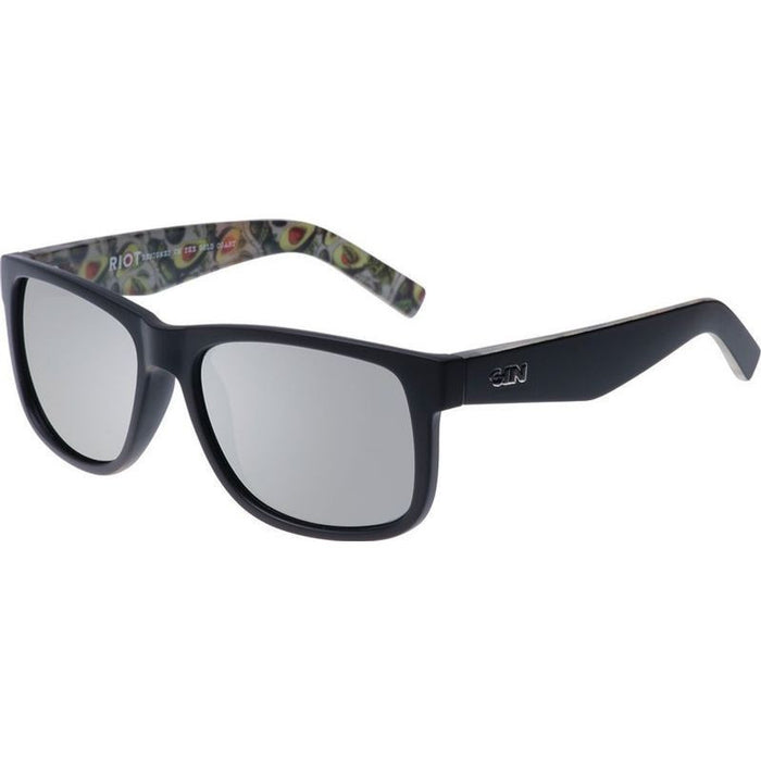 Riot, Matte Black Avo Good Times/Silver Flash Mirror Polarised Lenses