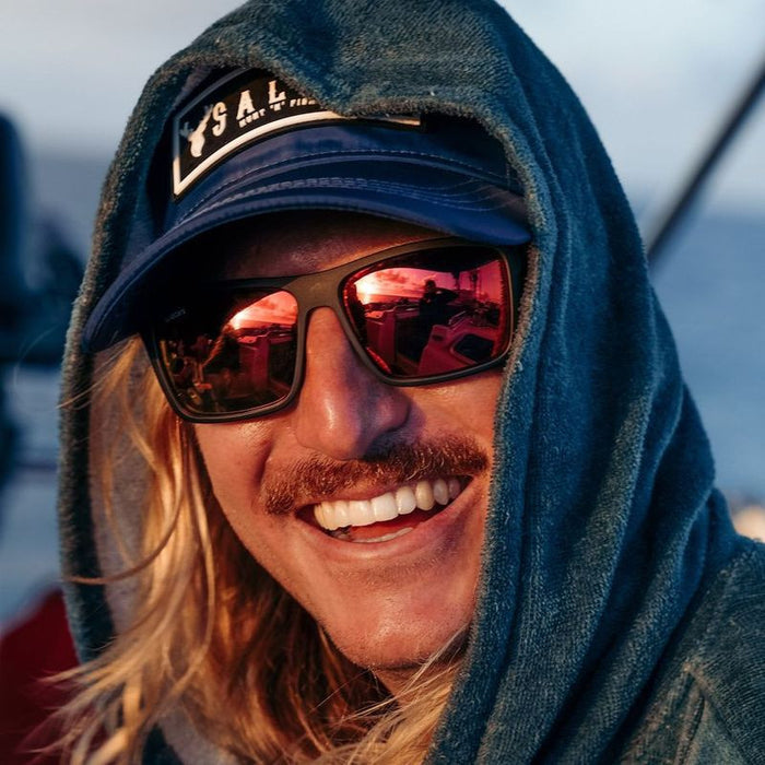 Riot, Matte Black/Ignite Glass Mirror Polarised Lenses