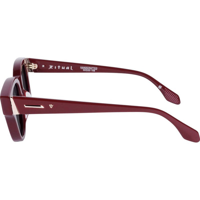 Ritual, Burgundy with Gold Metal/Black Lenses