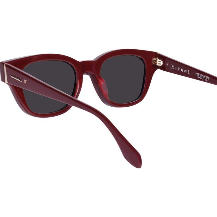 Ritual, Burgundy with Gold Metal/Black Lenses