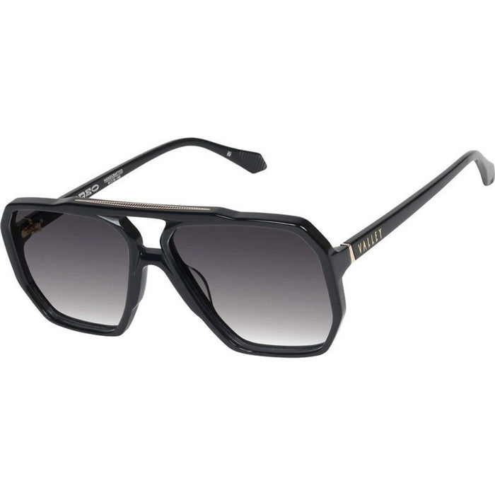 Rodeo, Gloss Black with Gold Metal/Black Gradient Lenses