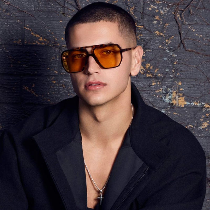 Rodeo, Dark Tortoise with Gold Metal/Light Orange Lenses