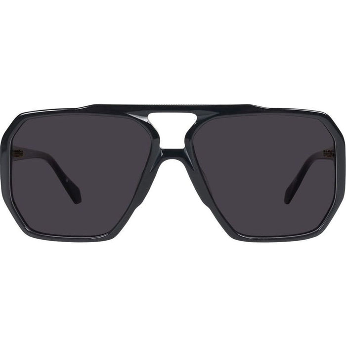 Rodeo, Gloss Black with Gold Metal/Black Lenses