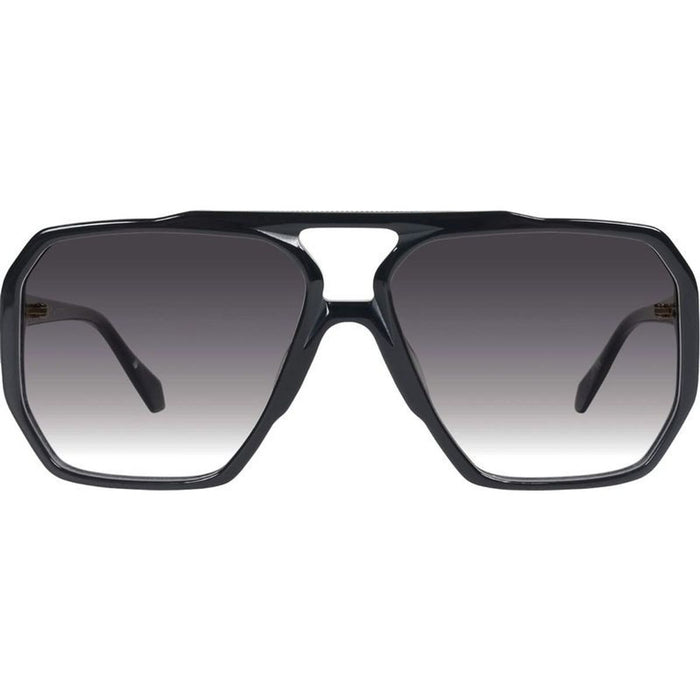 Rodeo, Gloss Black with Gold Metal/Black Gradient Lenses