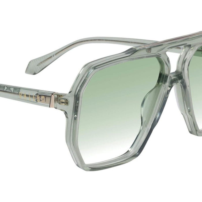 Rodeo, Transparent Sage with Gold Metal/Light Green Gradient Lenses