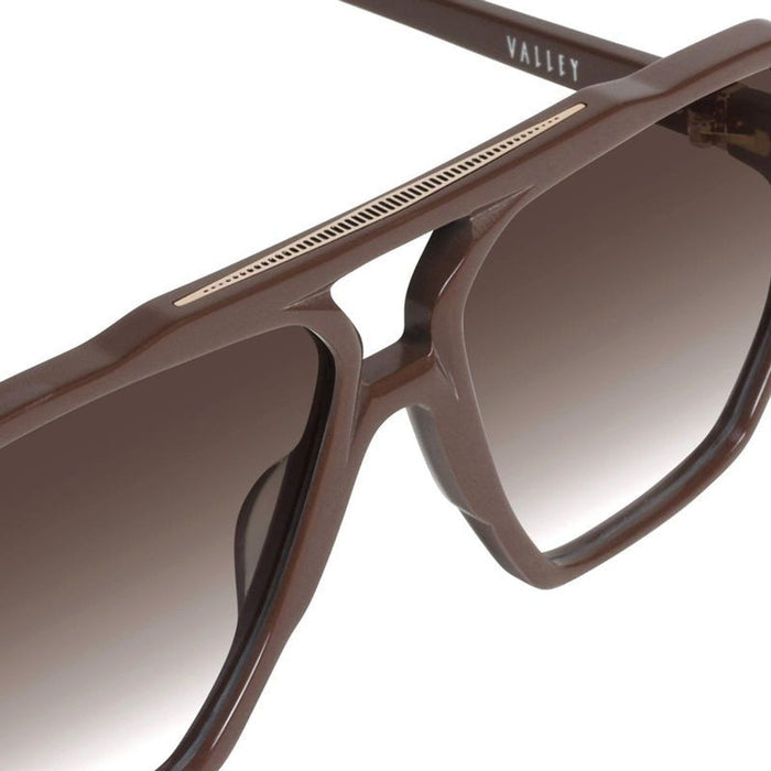 Rodeo, Chocolate with Gold Metal/Brown Gradient Lenses