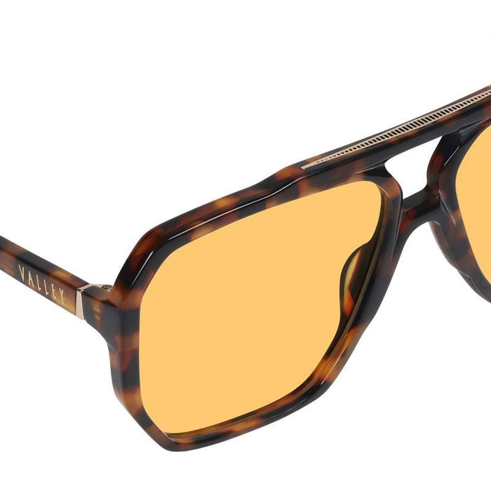 Rodeo, Dark Tortoise with Gold Metal/Light Orange Lenses