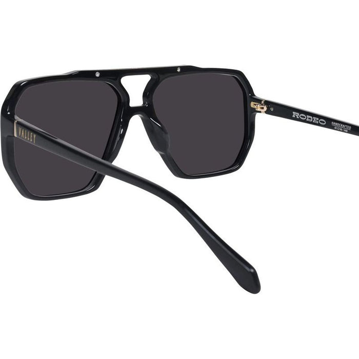 Rodeo, Gloss Black with Gold Metal/Black Lenses