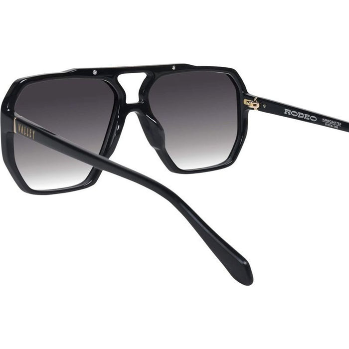 Rodeo, Gloss Black with Gold Metal/Black Gradient Lenses