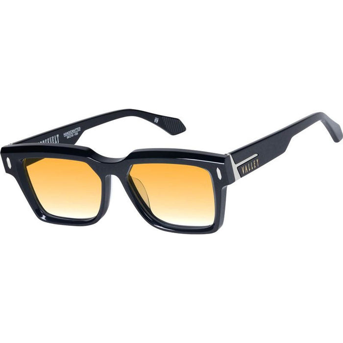 Roosevelt, Gloss Black with Silver Metal/Orange Gradient Lenses