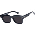 Roosevelt, Gloss Black with Silver Metal/Black Lenses