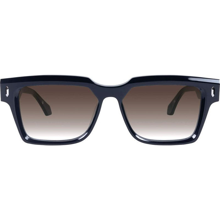 Roosevelt, Gloss Black with Silver Metal/Brown Gradient Lenses