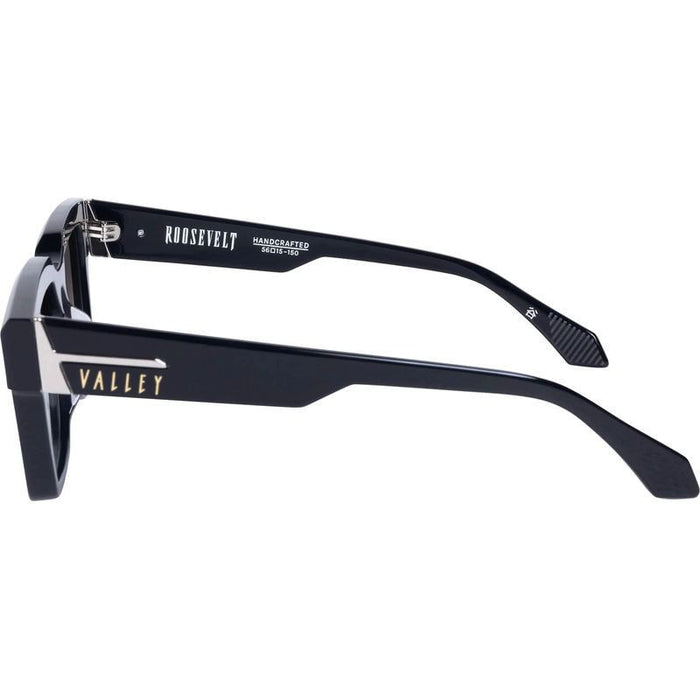 Roosevelt, Gloss Black with Silver Metal/Black Gradient Lenses