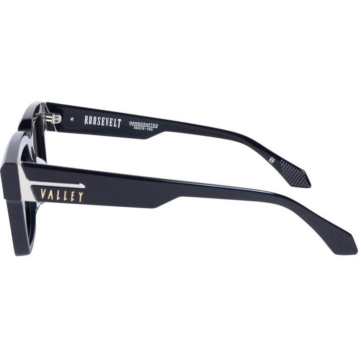 Roosevelt, Gloss Black with Silver Metal/Black Lenses
