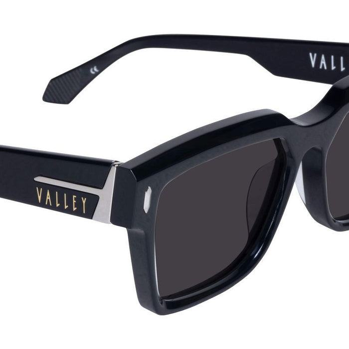 Roosevelt, Gloss Black with Silver Metal/Black Lenses