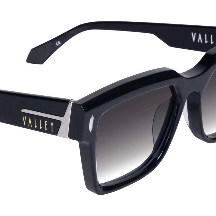 Roosevelt, Gloss Black with Silver Metal/Black Gradient Lenses