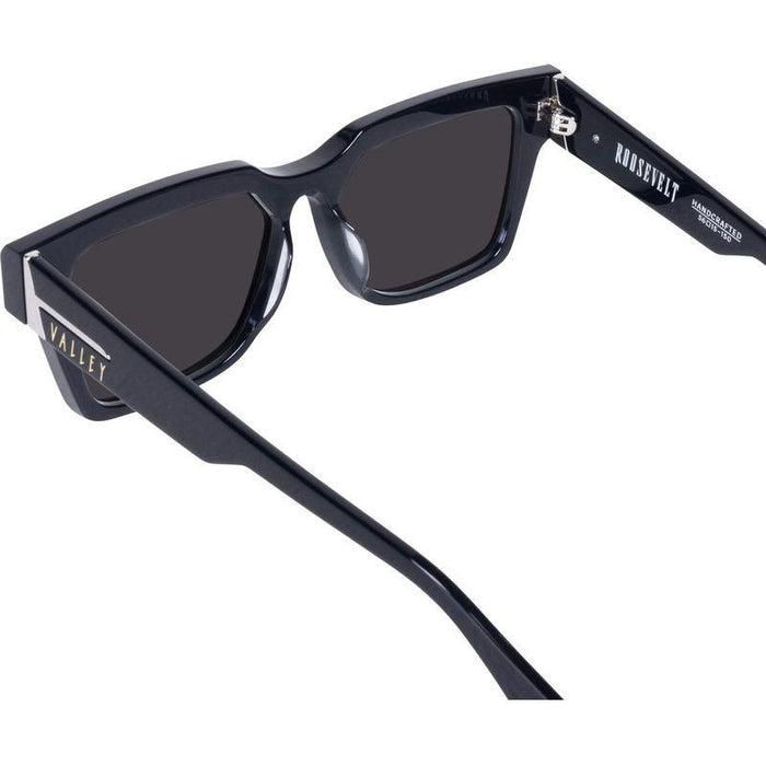 Roosevelt, Gloss Black with Silver Metal/Black Lenses