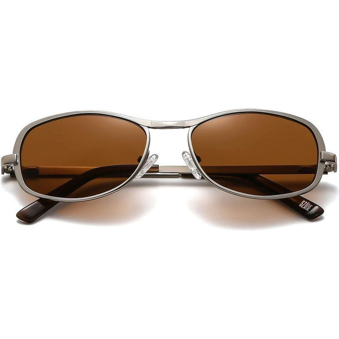 Rush, Matte Silver/Hazelnut Brown Lenses