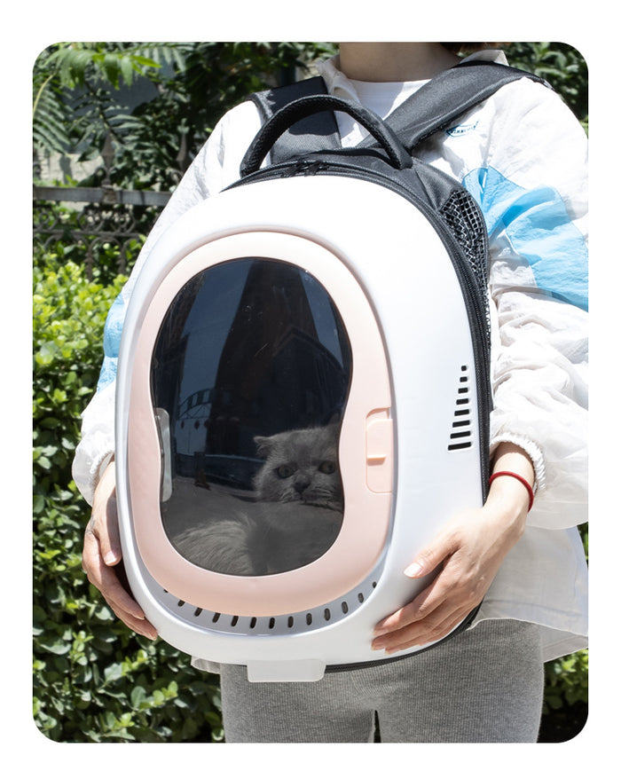 Sac à dos de transport pour chat avec protection UV, pour chat et petit chiot de 8 kg (18 lbs)