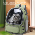 Sac à dos de transport pour chat, grand sac à dos à bulles pour chien et petit animal de compagnie de moins de 9 kg (vert)
