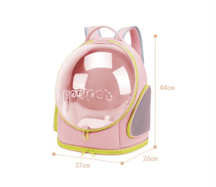 Sac à dos de transport pour chat, grand sac à dos à bulles pour chien et petit animal de compagnie de moins de 9 kg (rose)