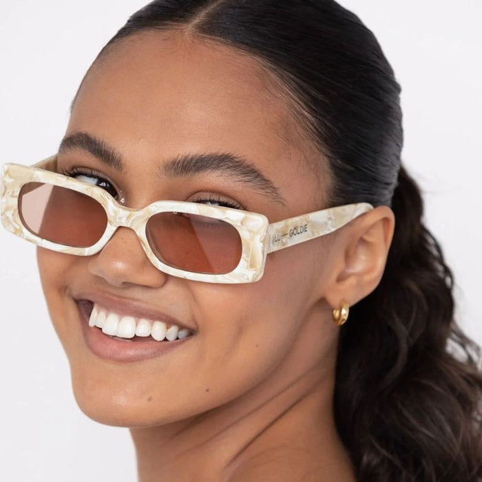 Salome, White Onyx/Rose Lenses